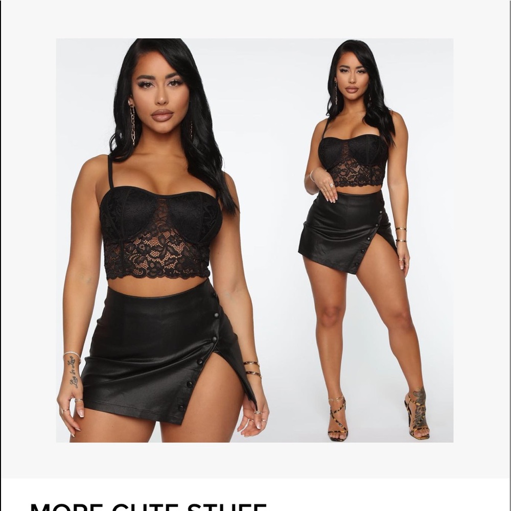Reckless night leather skirt